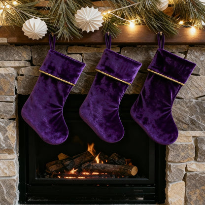 Etistta Classic 20 inch Velvet Christmas Stockings