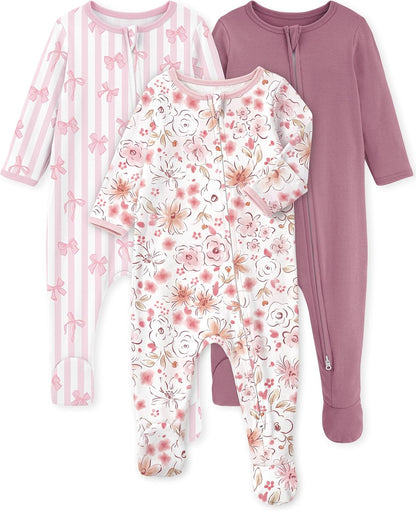 Yoofoss Baby Pajamas 100% Organic Cotton Newborn Sleepers Boy Girl Clothes