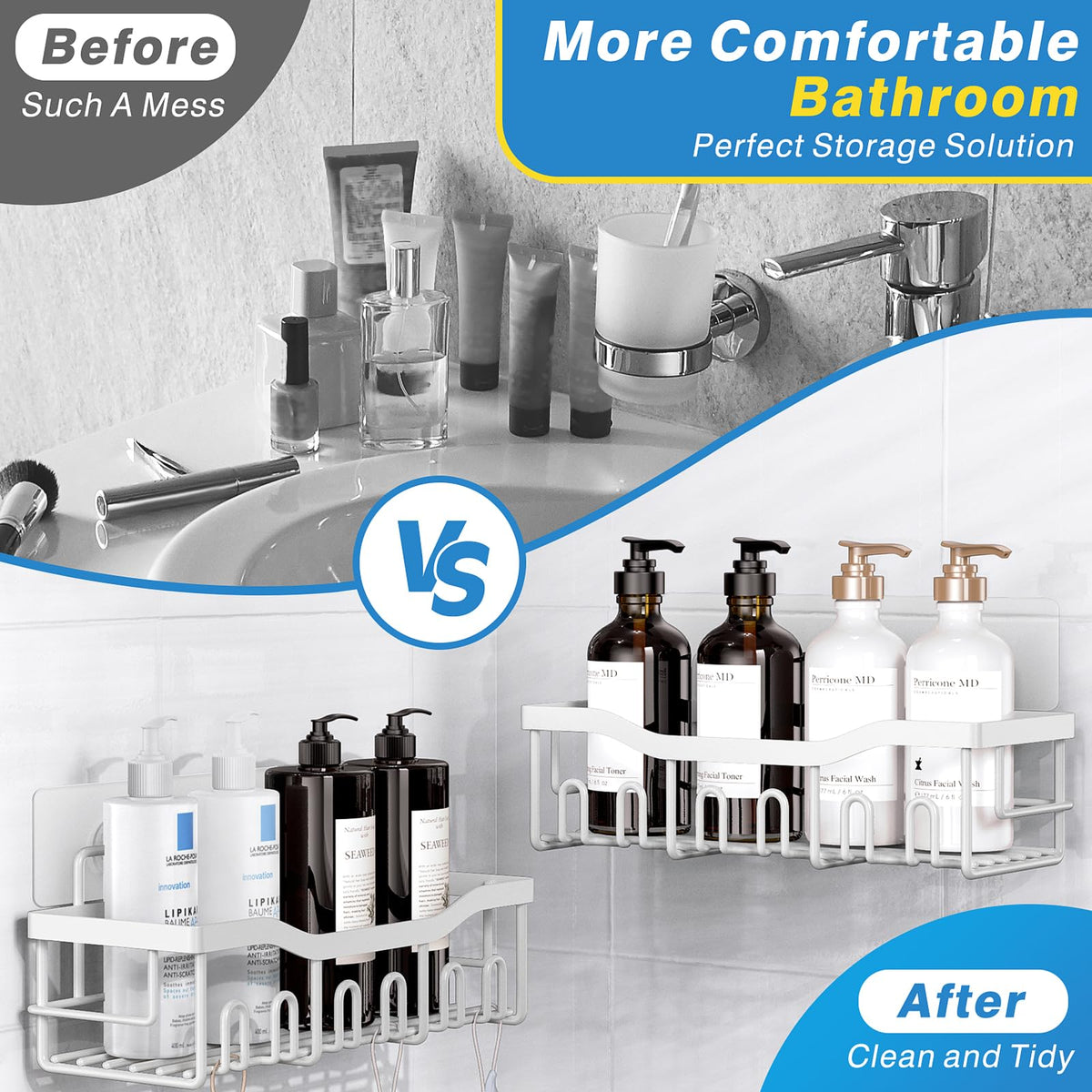 Eudele Adhesive Shower Caddy