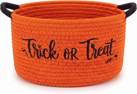 Yungyan Halloween Movie Night Supplies Snack Tray, Orange Gift Basket