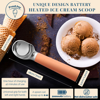 Heated Ice Cream Scoop Rechargeable