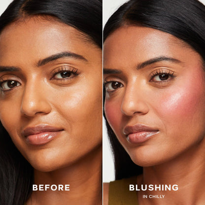 Saie Dew Liquid Blush for Cheeks - Hydrating Cream Blush Stick with a Blendable + Buildable Formula - Skincare Infused Dewy Cheek Tint for a Natural Flush - Glowy Makeup Essential - Baby (.40 Oz)