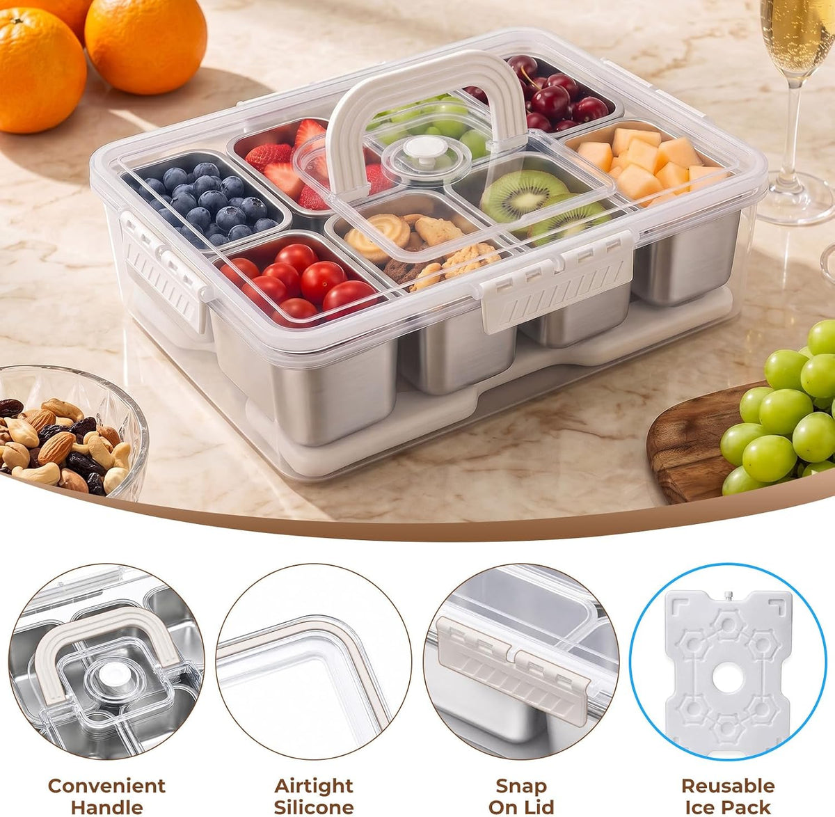 Homelove Snackle Box Container with Ice-Pack