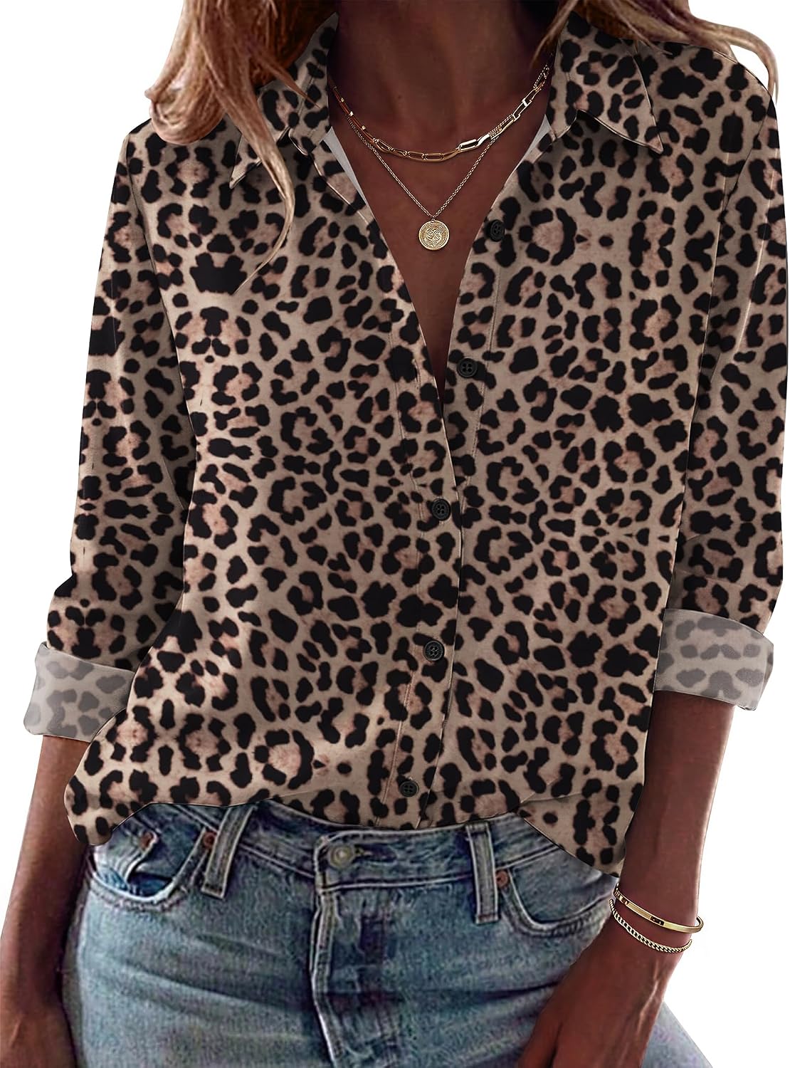 Zeagoo Blouses for Women Dressy Casual Long Sleeve Button Down Shirts Tops