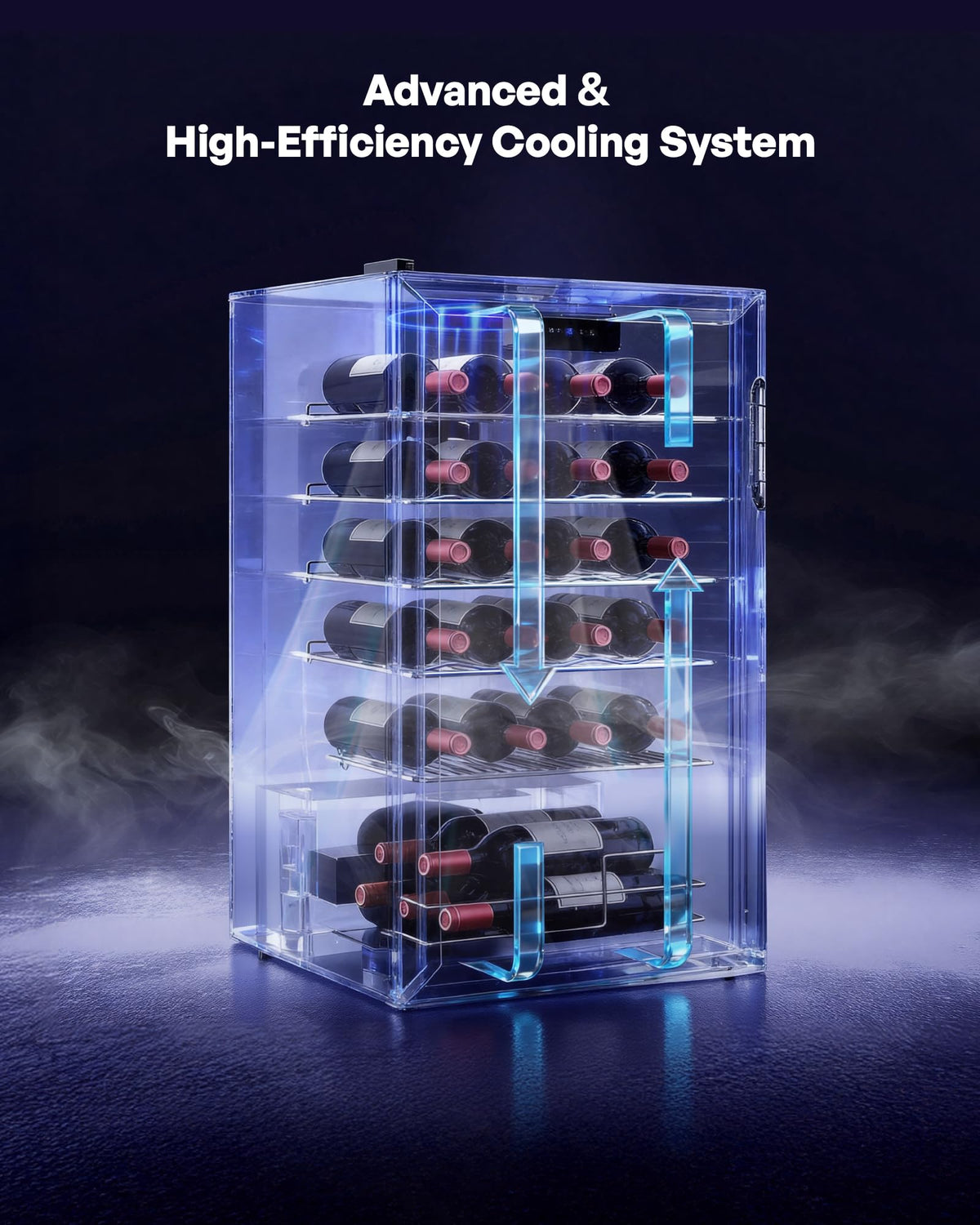 Icyglee 25 Bottle Compressor Wine Cooler Refrigerator