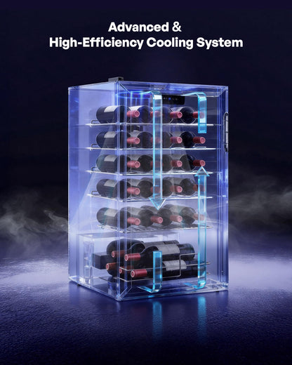 Icyglee 25 Bottle Compressor Wine Cooler Refrigerator