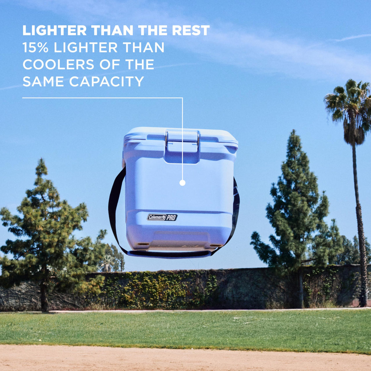 Coleman Pro Heavy-Duty 45qt Ultra-Light Premium Hard Cooler, Extra-Thick Insulation Keeps Ice Up to 4 Days, 74-Can Capacity