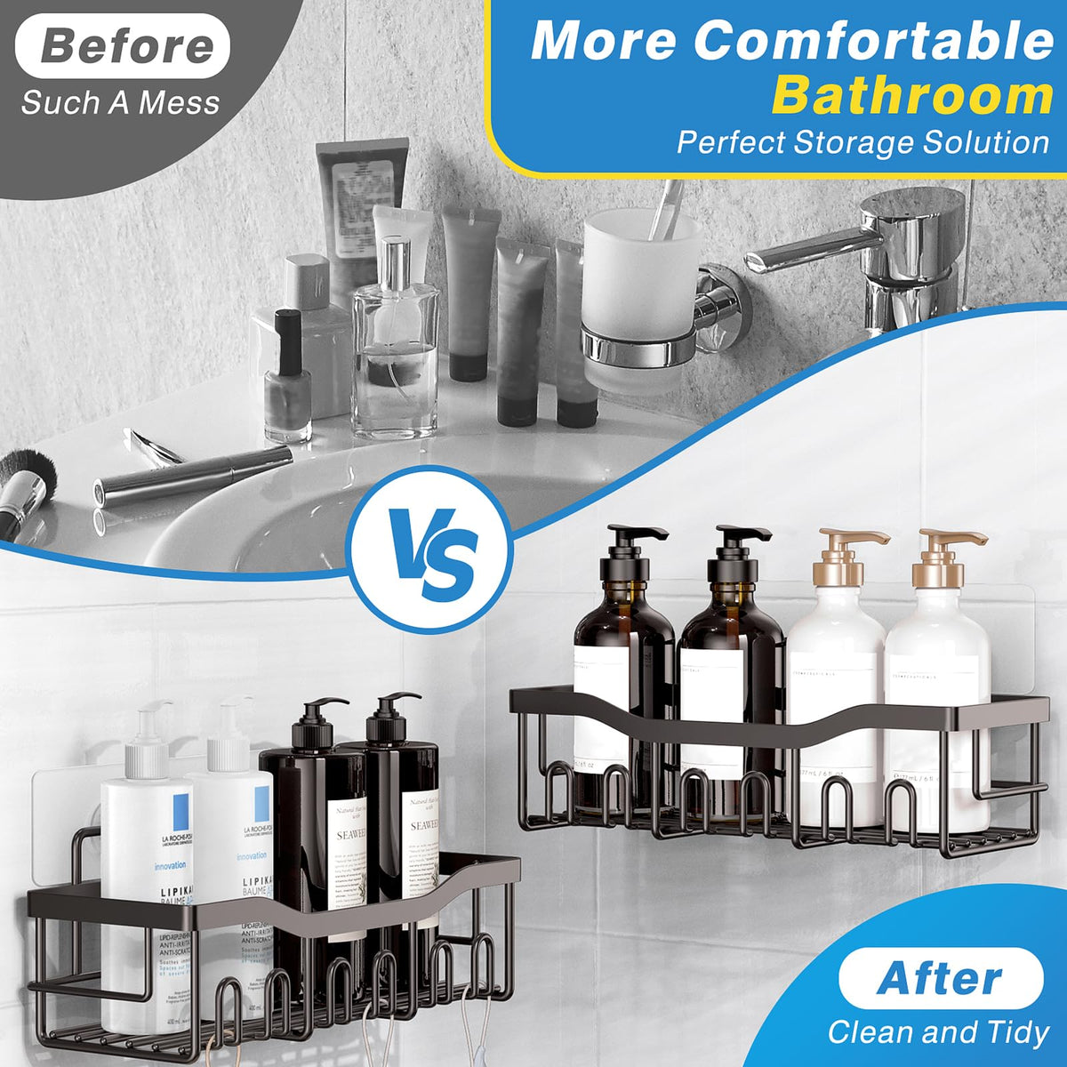 Eudele Adhesive Shower Caddy