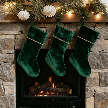Etistta Classic 20 inch Velvet Christmas Stockings