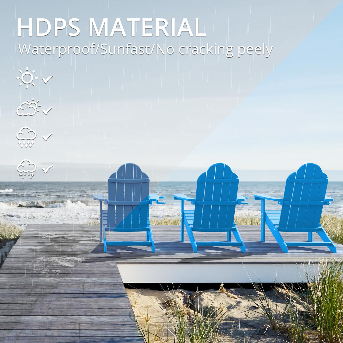 Lue Bona Hdps Adirondack Chairs Set