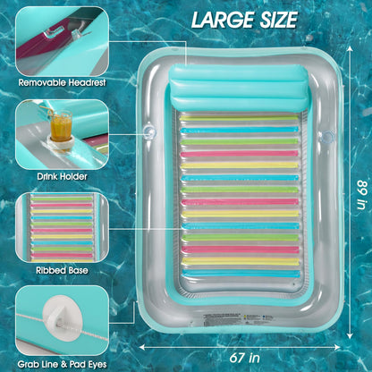 Inflatable Tanning Pool Lounger Float