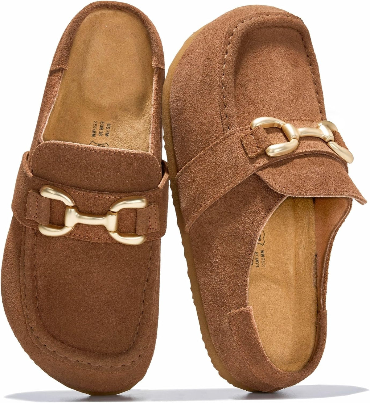 Project Cloud 100% Genuine Leather Moccasin Clogs for Women Fall Shoes