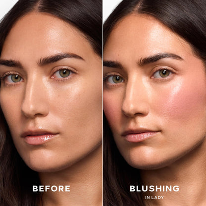 Saie Dew Liquid Blush for Cheeks - Hydrating Cream Blush Stick with a Blendable + Buildable Formula - Skincare Infused Dewy Cheek Tint for a Natural Flush - Glowy Makeup Essential - Baby (.40 Oz)