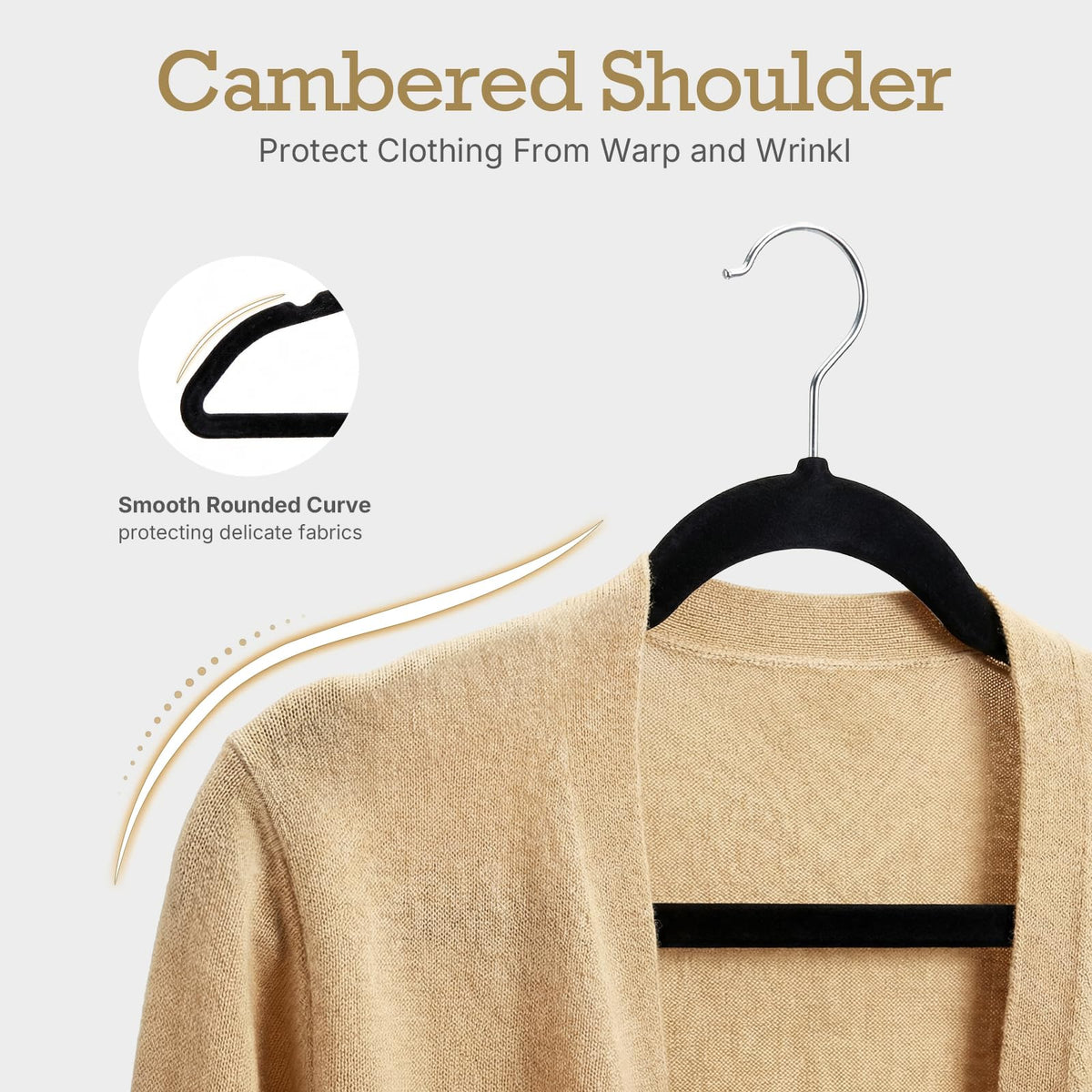 House Day Black Velvet Hangers 60 Pack