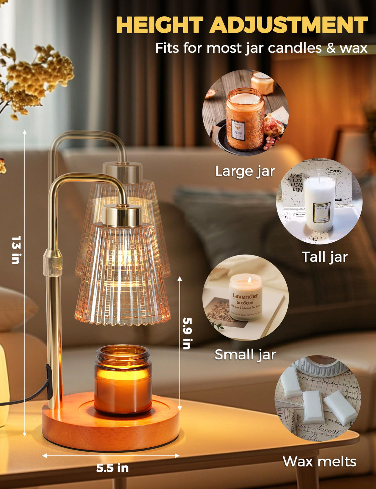 Godonlif Candle Warmer Lamp with Cycle Timer