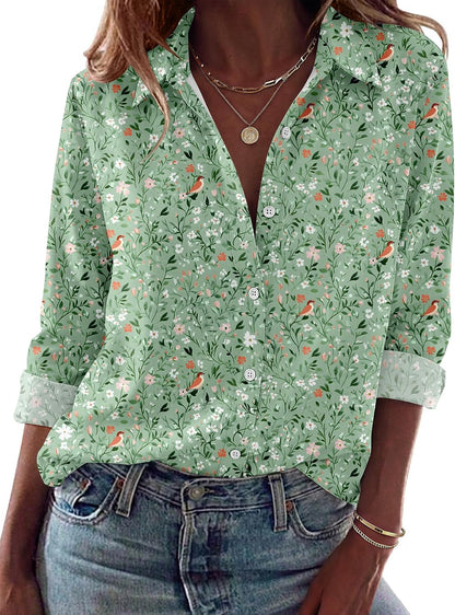 Zeagoo Blouses for Women Dressy Casual Long Sleeve Button Down Shirts Tops