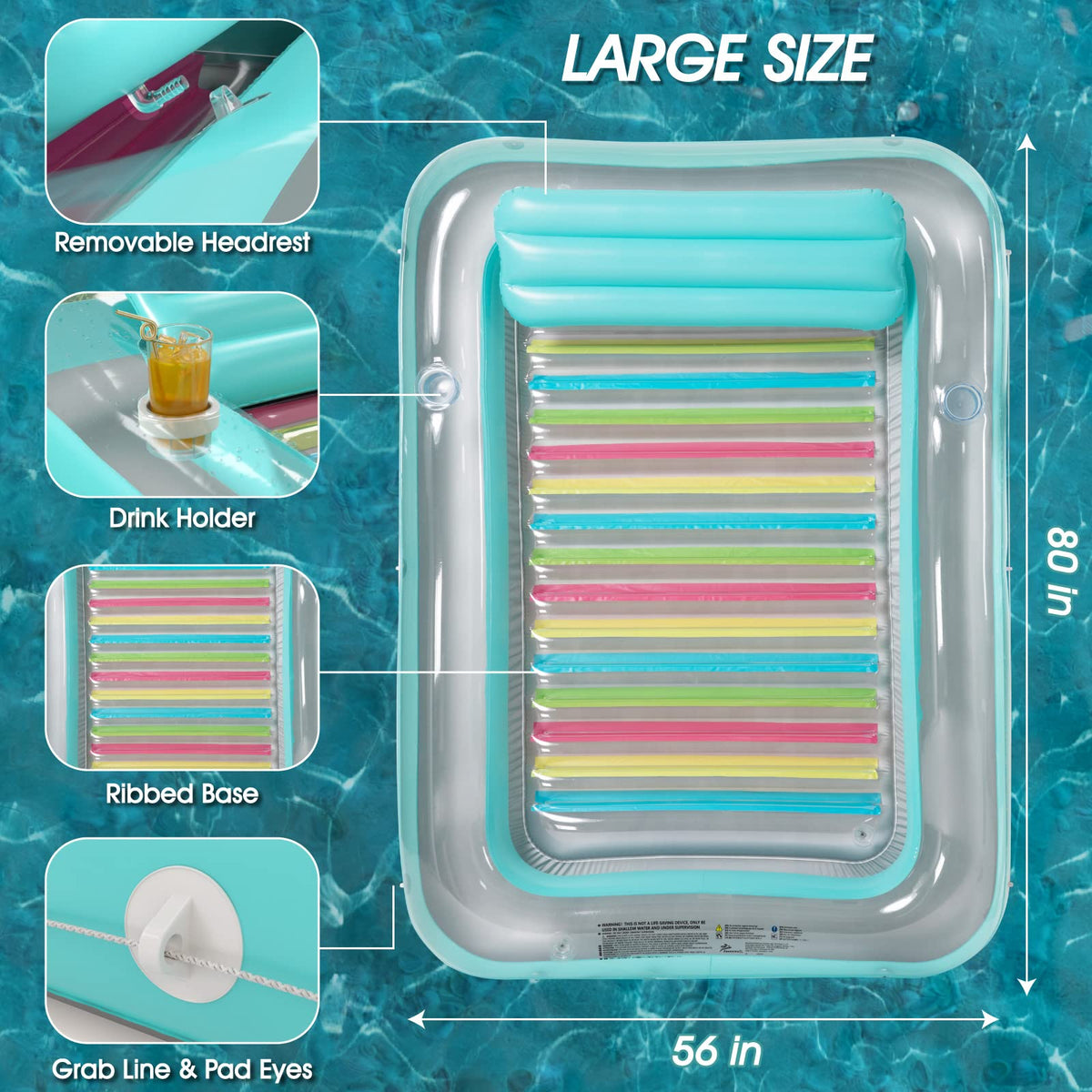 Inflatable Tanning Pool Lounger Float