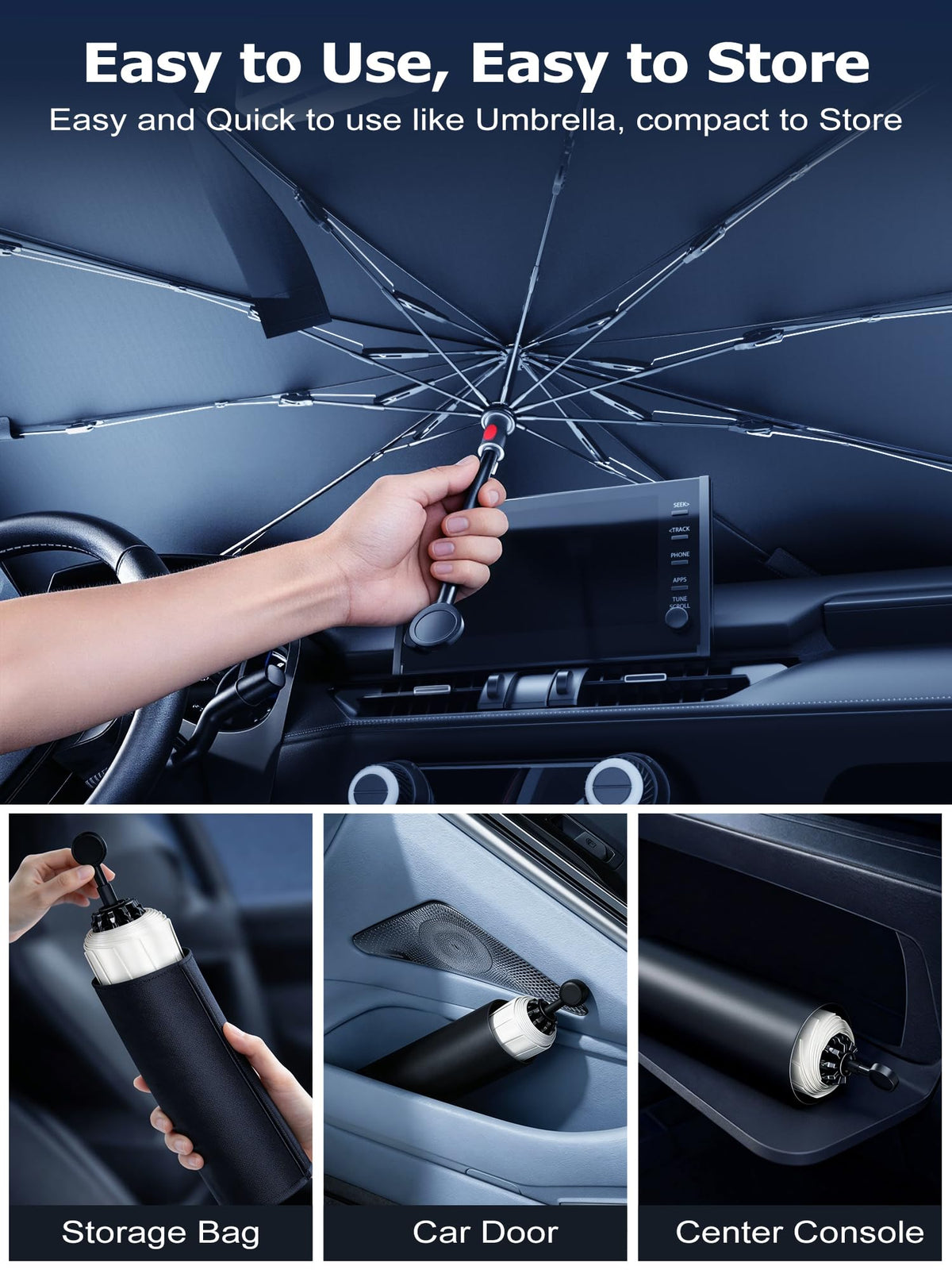 Dmjn Umbrella Windshield Sun Shade
