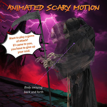 Aw 9Ft Animatronics Flying Witch Hovering Broom Animated Ac 100V-240V Halloween Outdoor Decoration Motion Activated