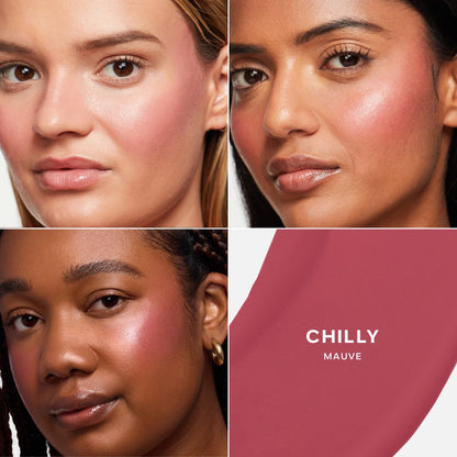 Saie Dew Liquid Blush for Cheeks - Hydrating Cream Blush Stick with a Blendable + Buildable Formula - Skincare Infused Dewy Cheek Tint for a Natural Flush - Glowy Makeup Essential - Baby (.40 Oz)