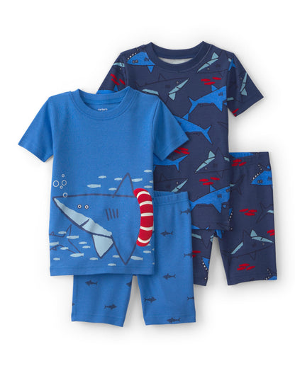 Carter's Boys' 4-piece Tight Fit Cotton Pajama Set