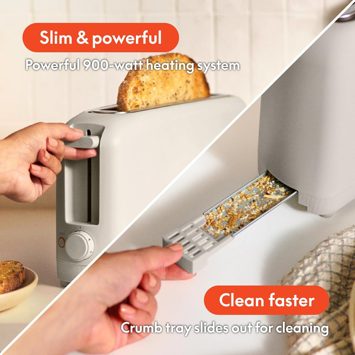 Fits Sourdough, 10” Long Slot, Anti Jam & Auto Shutoff, 900 Watt