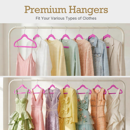 House Day Black Velvet Hangers 60 Pack