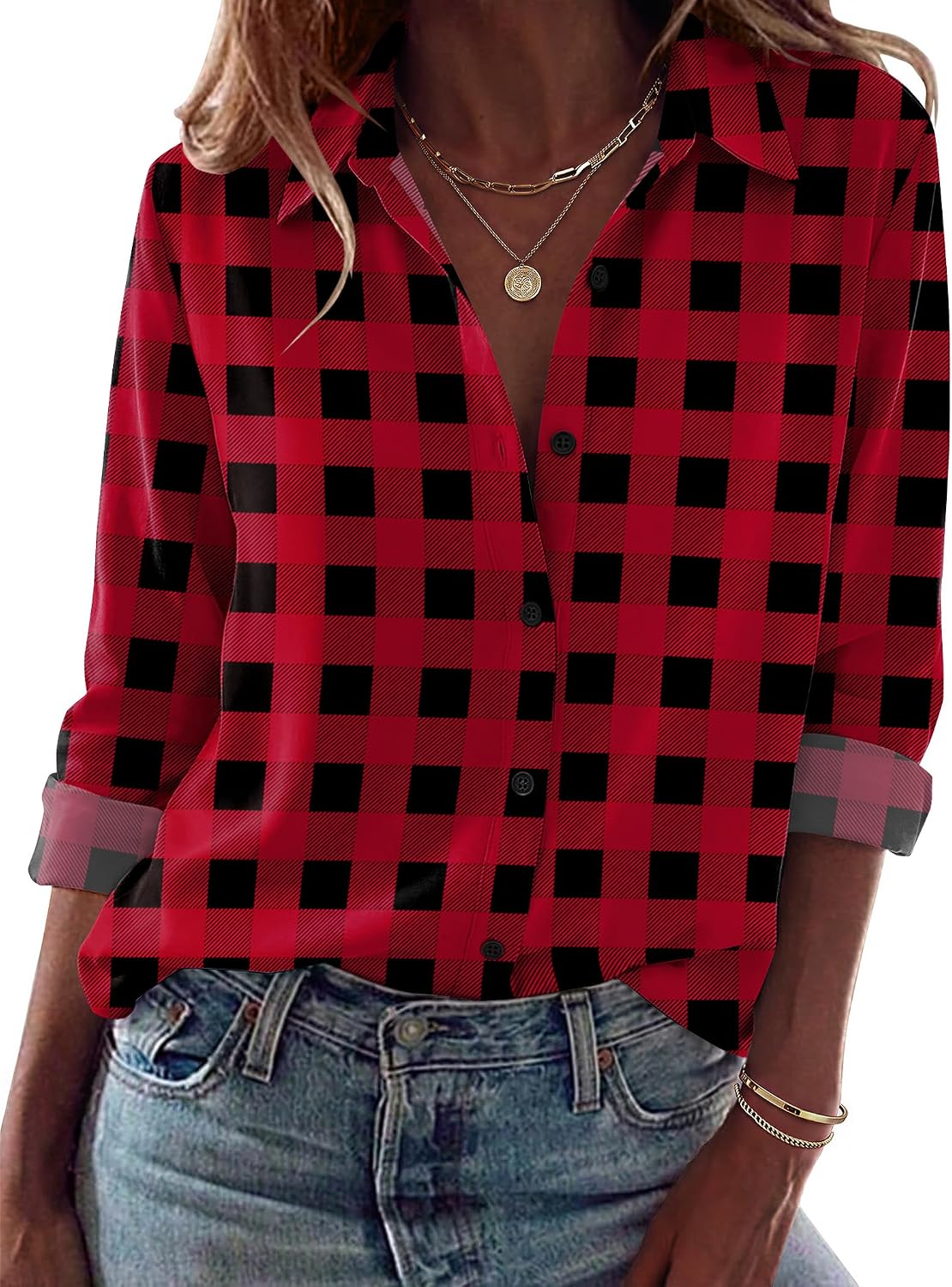 Zeagoo Blouses for Women Dressy Casual Long Sleeve Button Down Shirts Tops