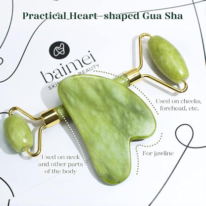 Baimei Icyme Gua Sha & Jade Roller Facial Tools