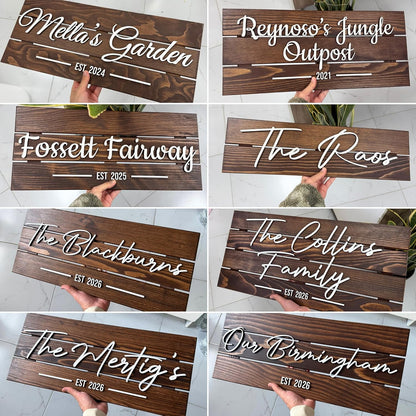 Wooden Name Sign Personalized and Custom
