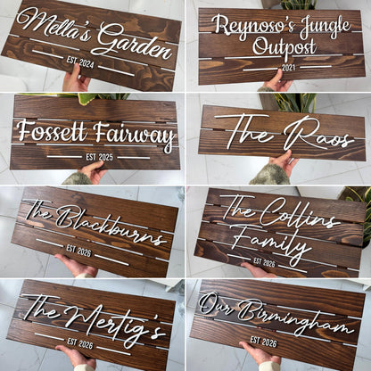 Wooden Name Sign Personalized and Custom