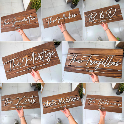 Wooden Name Sign Personalized and Custom