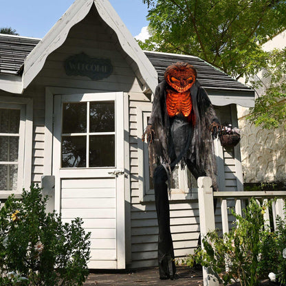 Aw 9Ft Animatronics Flying Witch Hovering Broom Animated Ac 100V-240V Halloween Outdoor Decoration Motion Activated