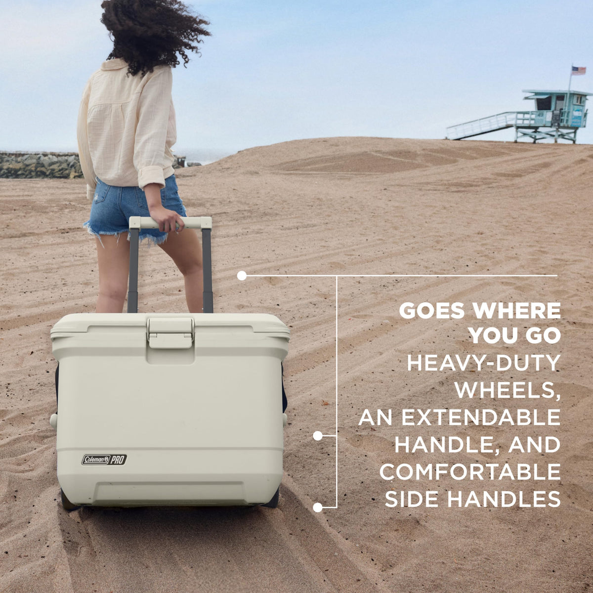 Coleman Pro Heavy-Duty 45qt Ultra-Light Premium Hard Cooler, Extra-Thick Insulation Keeps Ice Up to 4 Days, 74-Can Capacity