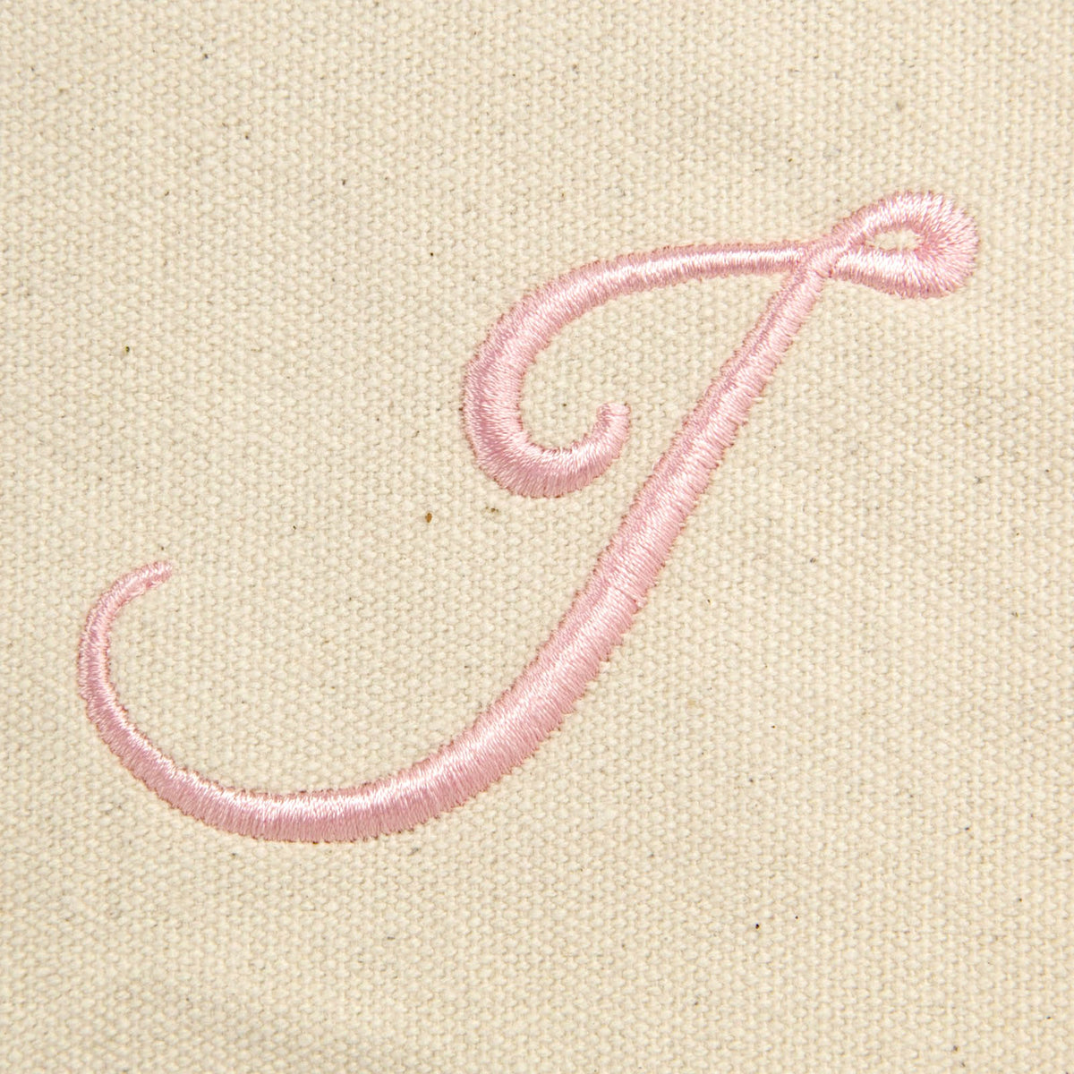 Dalix Women's Cotton Canvas Tote Bag Large Shoulder Bags Pink Monogram a - Z | Large