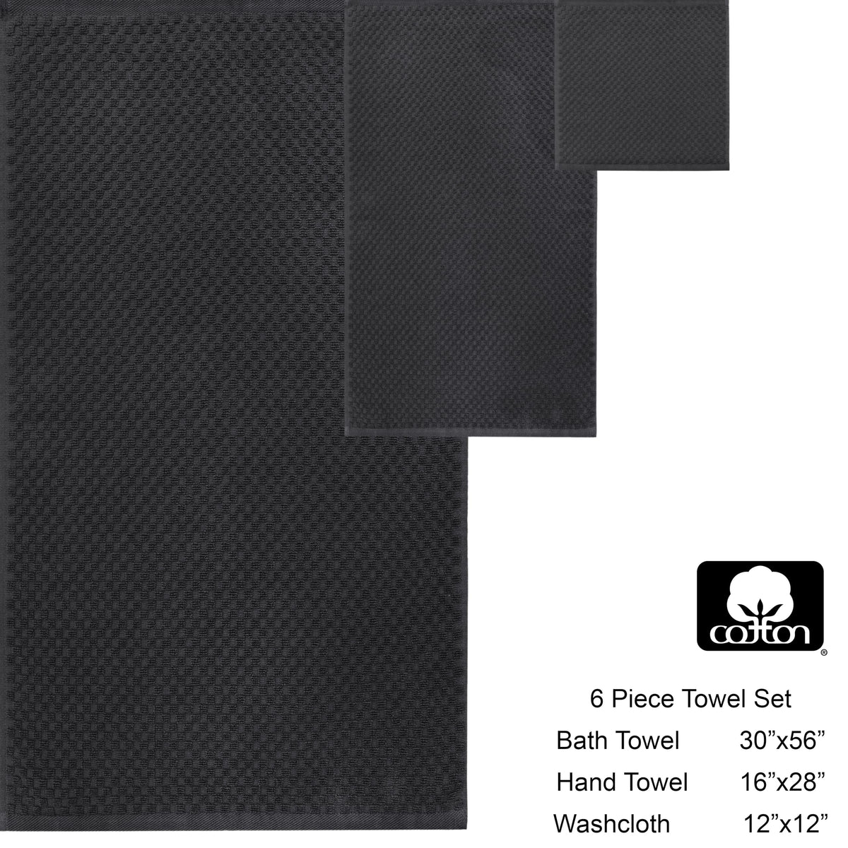 Cotton Craft- Euro Spa Set of 4 Luxury Waffle Weave Bath Towels, Oversized Pure Ringspun Cotton, 30 Inch X 56 Inch, White