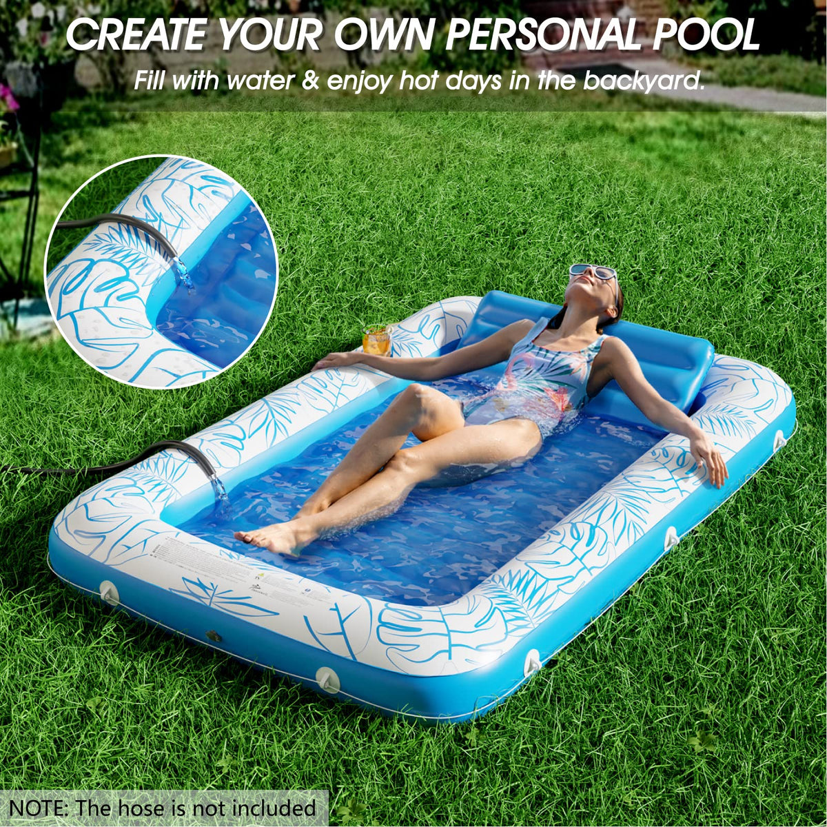 Inflatable Tanning Pool Lounger Float