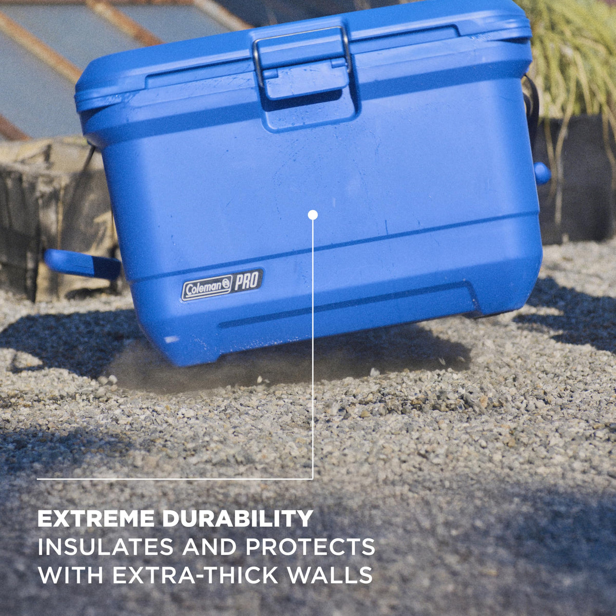 Coleman Pro Heavy-Duty 45qt Ultra-Light Premium Hard Cooler, Extra-Thick Insulation Keeps Ice Up to 4 Days, 74-Can Capacity