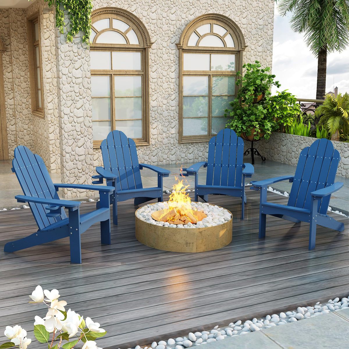 Lue Bona Hdps Adirondack Chairs Set