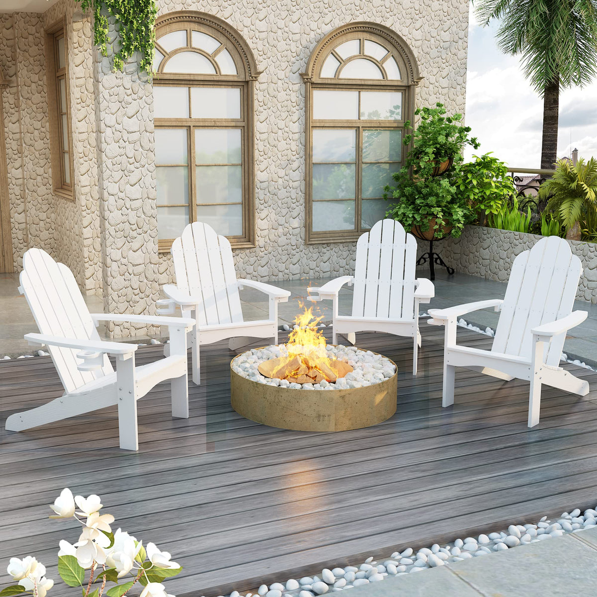Lue Bona Hdps Adirondack Chairs Set