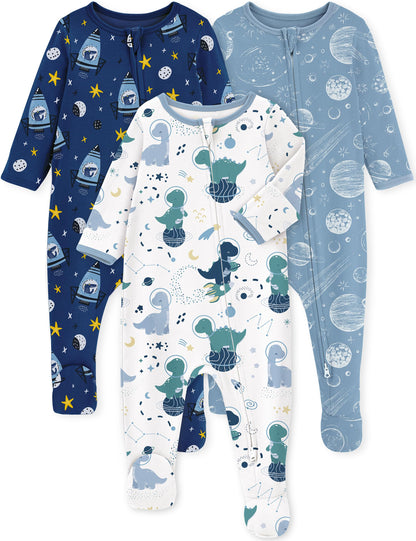 Yoofoss Baby Pajamas 100% Organic Cotton Newborn Sleepers Boy Girl Clothes