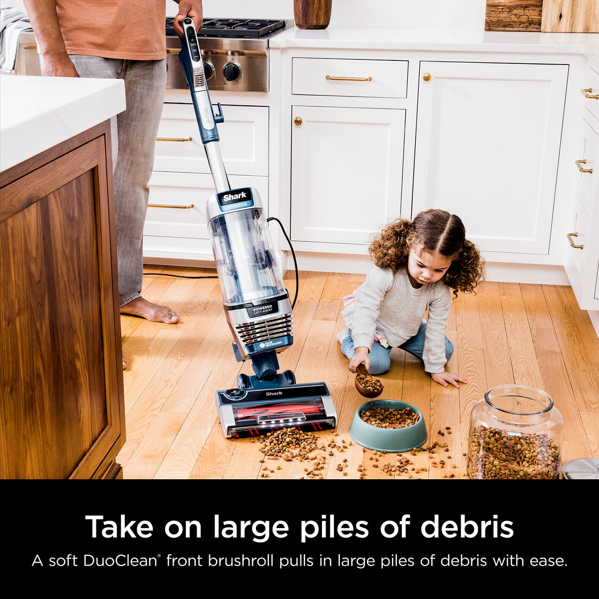 Shark AZ2002 Vertex Powered Lift-Away Upright Vacuum with Duoclean Powerfins, Self-Cleaning