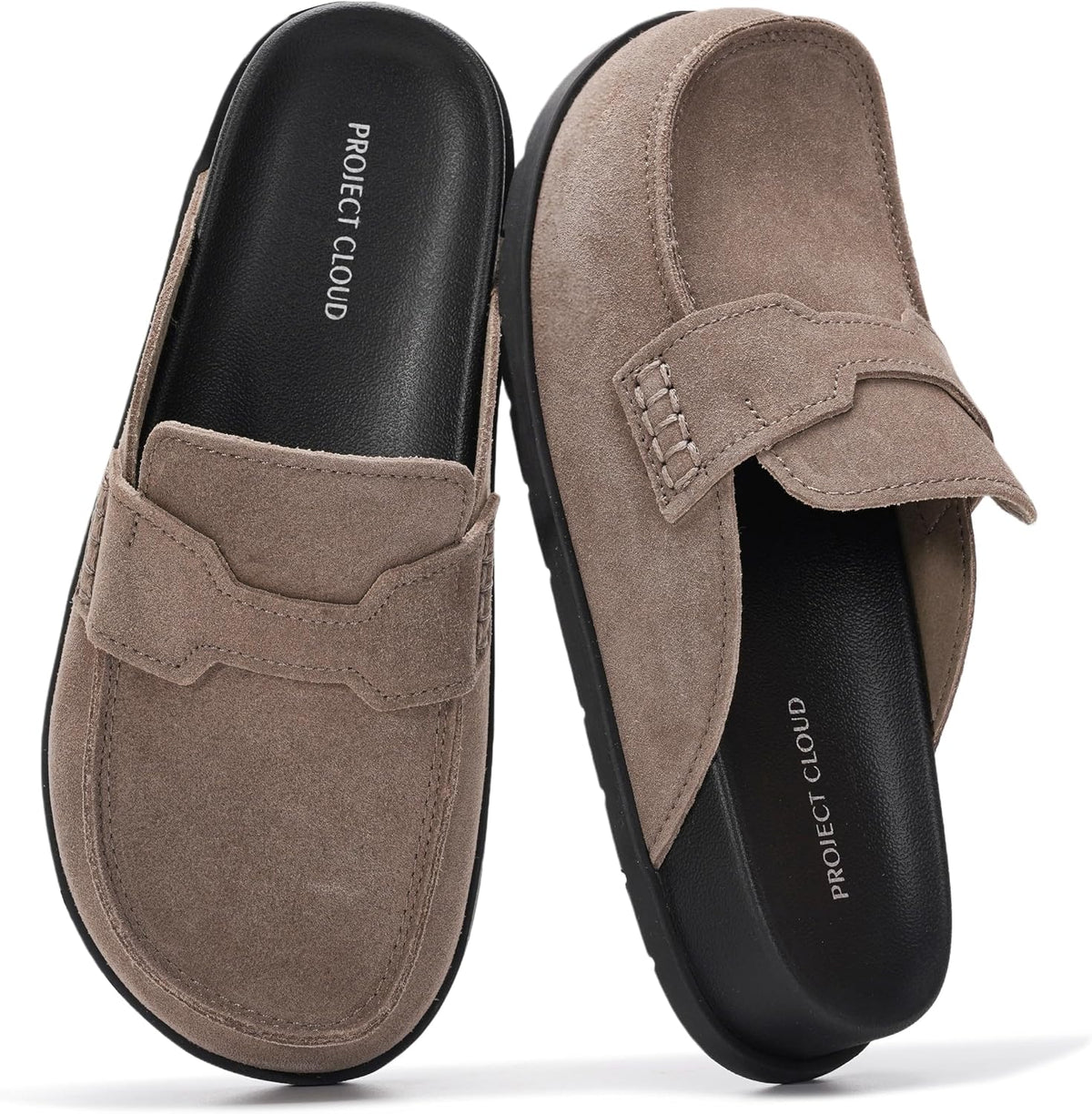 Project Cloud 100% Genuine Leather Slip-On Womens Clogs Mules for Women