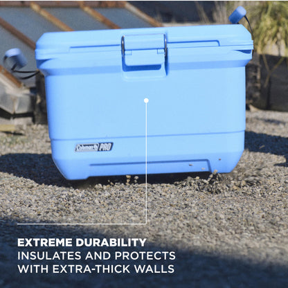 Coleman Pro Heavy-Duty 45qt Ultra-Light Premium Hard Cooler, Extra-Thick Insulation Keeps Ice Up to 4 Days, 74-Can Capacity
