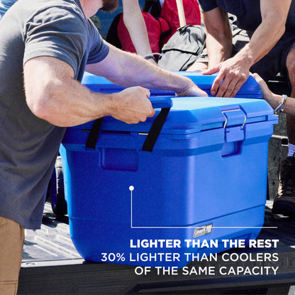 Coleman Pro Heavy-Duty 45qt Ultra-Light Premium Hard Cooler, Extra-Thick Insulation Keeps Ice Up to 4 Days, 74-Can Capacity