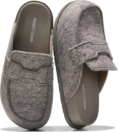 Project Cloud 100% Genuine Leather Slip-On Womens Clogs Mules for Women