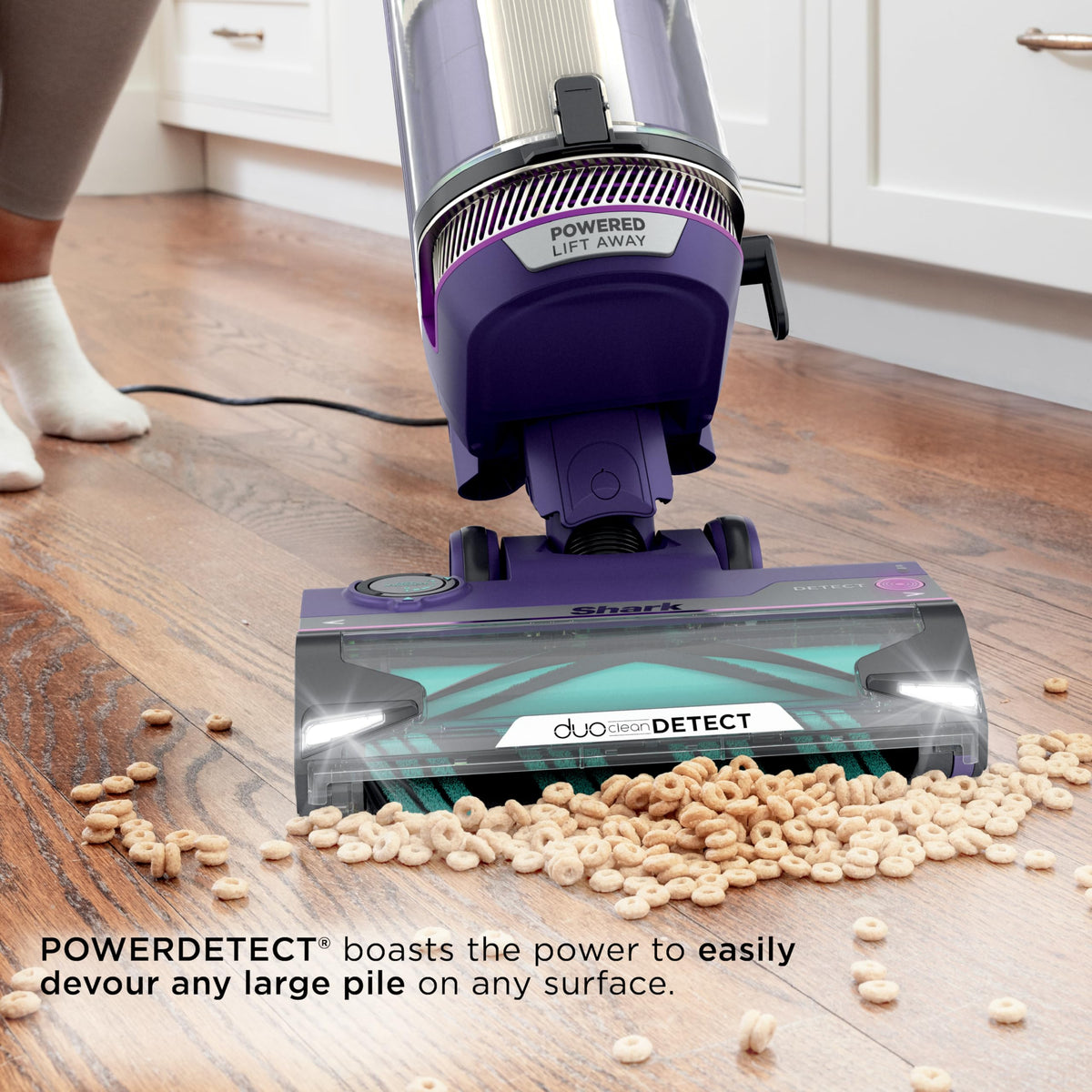 Shark AZ2002 Vertex Powered Lift-Away Upright Vacuum with Duoclean Powerfins, Self-Cleaning