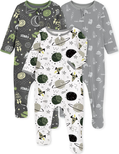 Yoofoss Baby Pajamas 100% Organic Cotton Newborn Sleepers Boy Girl Clothes