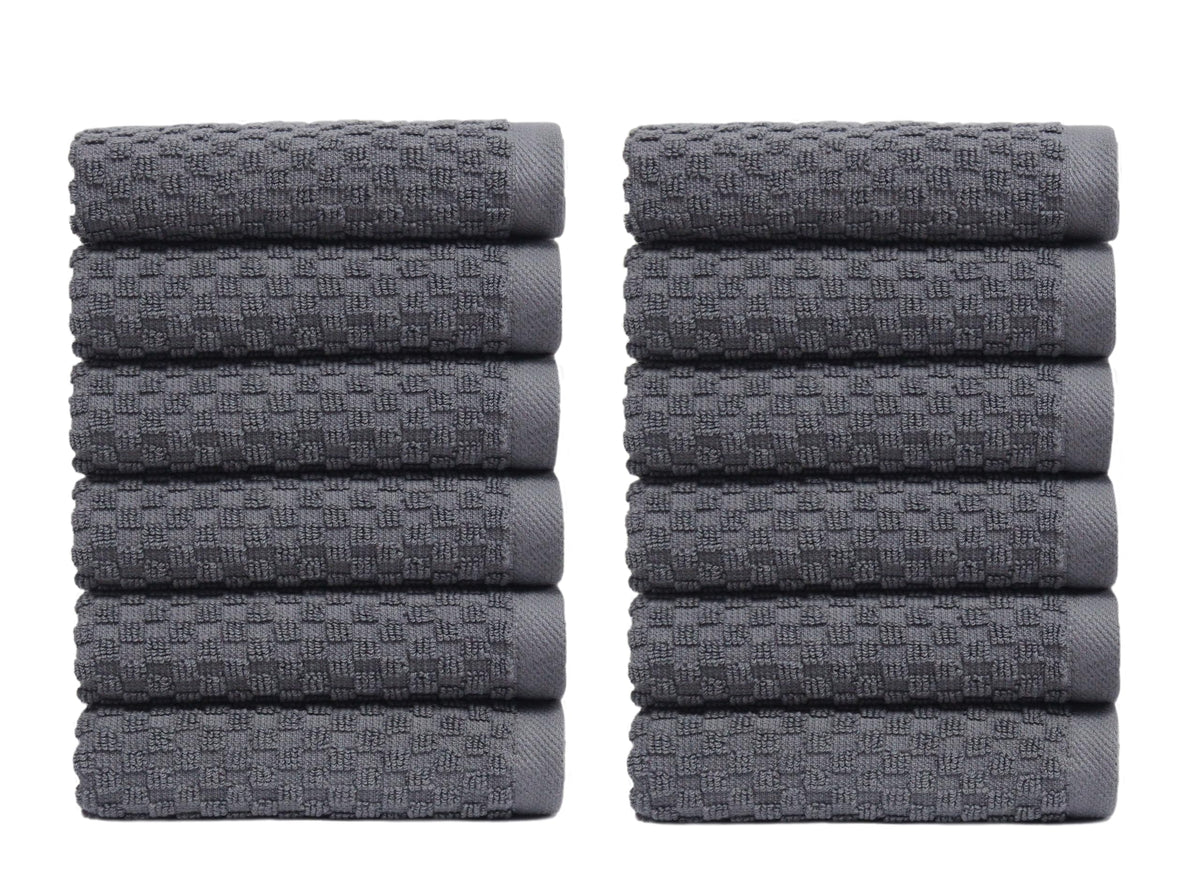 Cotton Craft- Euro Spa Set of 4 Luxury Waffle Weave Bath Towels, Oversized Pure Ringspun Cotton, 30 Inch X 56 Inch, White