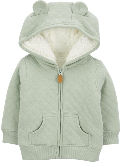 Simple Joys by Carter's Baby Hooded Sweater Jacket with Sherpa Lining